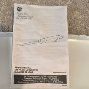 GE White Electric Knife Set
